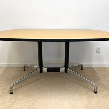 vintage mid century Herman Miller Eames Aluminum Group segmented dining table 