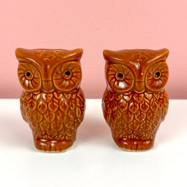 Pair of Owl Salt & Pepper Shakers 