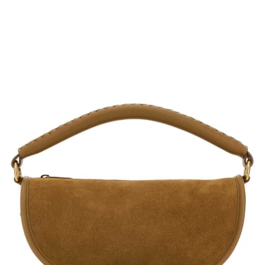 Burberry Women Camel Suede Hebden Handbag