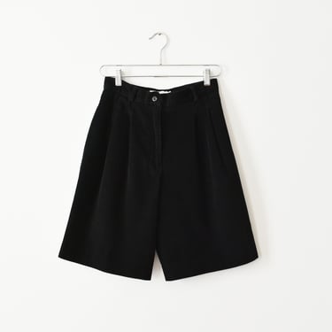 vintage black corduroy high waisted shorts, size M 