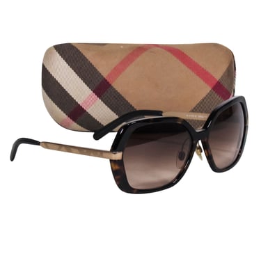 Burberry - Brown Tortoise Large Sunglasses