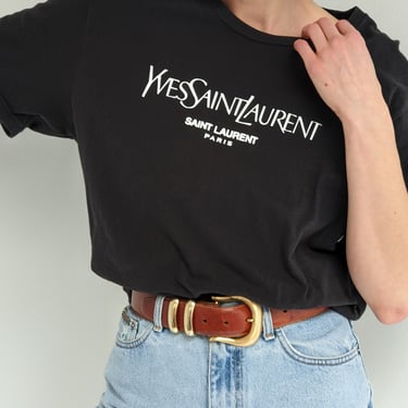 Amazing YSL Printed Black T-Shirt