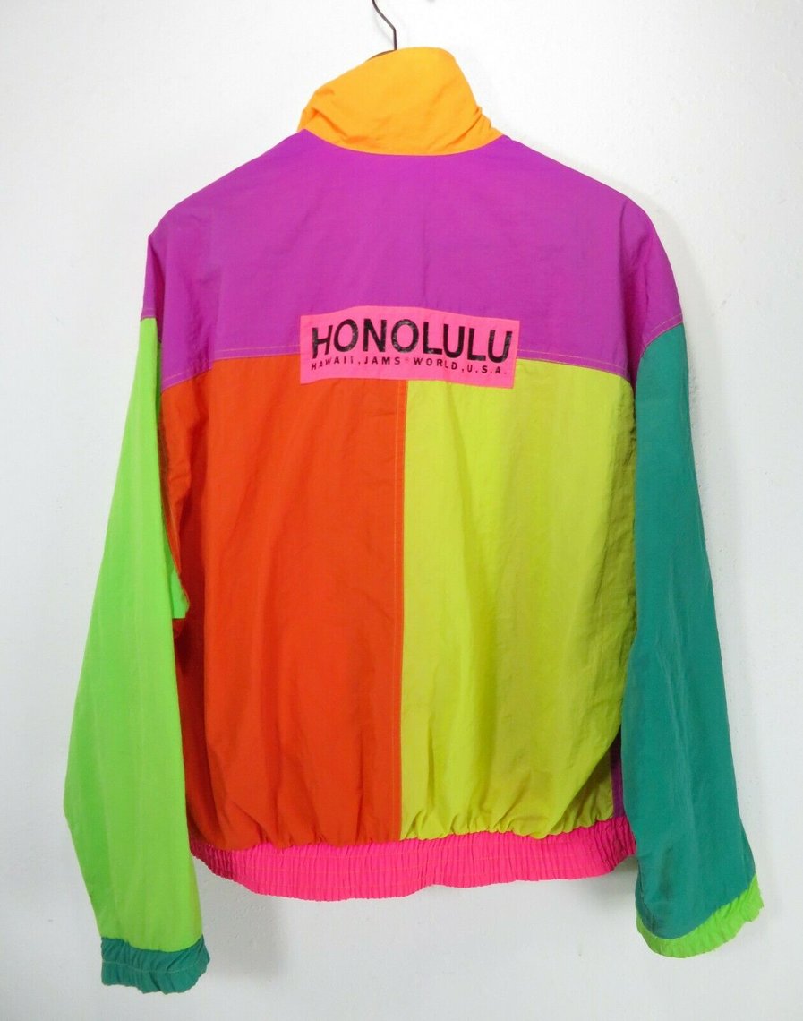 Vtg JAMS WORLD HONOLULU USA SURF LINE HAWAII JACKET Color Urban
