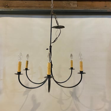 Colonial Style 6-Light Black Chandelier