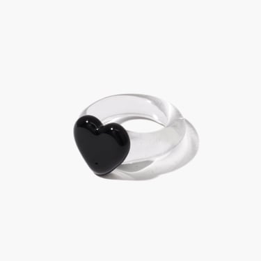 Cled Heart Icon Ring - Green Fores/Black Basalt