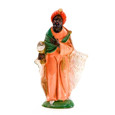 VINTAGE: Italian 6.5" Plastic Wiseman Figurine - Nativity Figure - Three Kings Figurine - Nativity Replacements - SKU 15-C2-00016258 