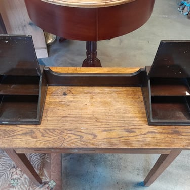 Vintage Wooden Desk Organizer 32W x 5.75H x 8.75D