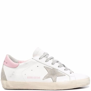 Golden Goose Women &quot;Super Star&quot; Leather Upper And Heel Suede Star And Spur Cream Sole