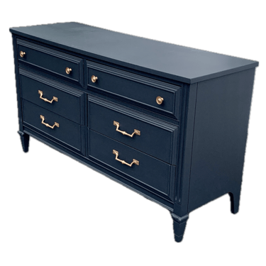 Vintage Lowboy Dresser in Black