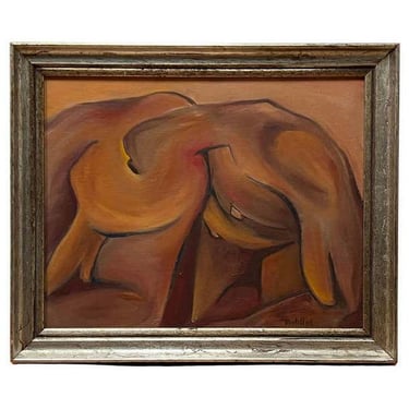 Oil on Canvas of a Fusional Couple Signed and Dated by Purtill