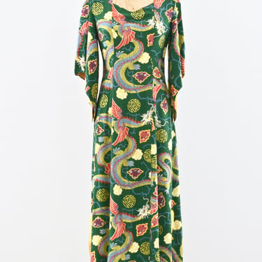 Rare 1940s Kamehameha Dragon Dress