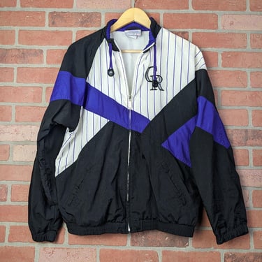 Vintage 90s Apex One MLB Colorado Rockies Baseball ORIGINAL Windbreaker - Extra Large 