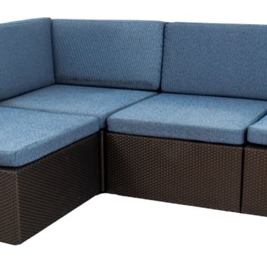 Janus et Cie Bronze Woven Sectional Sofa, 21st C