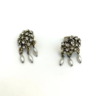 Rhinestone Clip Vintage Earrings from The Chicago Burlesque Collection