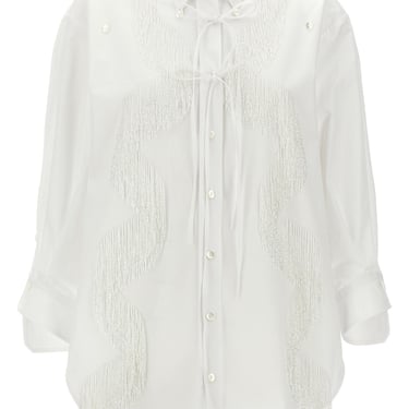 Gucci Women Beaded Fringed Shirt