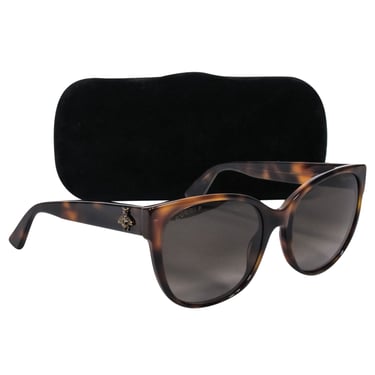 Gucci - Brown Tortoise Large Round Sunglasses