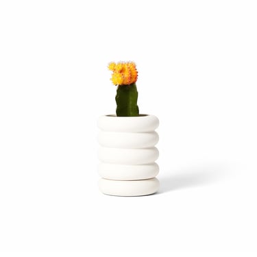 Mini Tall Stacking Planter, White