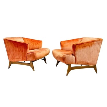 Gio Ponti Style Lounge Chairs, Italy 1960