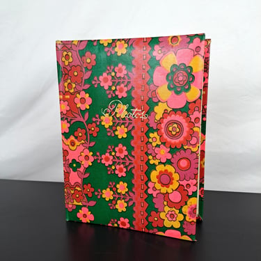 Vintage 60s / 70s Flower Photo Album 