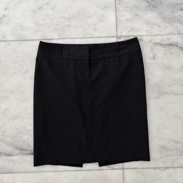 Y2K Vintage Express Skirt Straight Pencil Black Stripe Womens 12 Office Career 