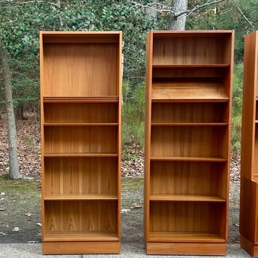 Danish Modern Poul Hundevad bookcase - set of two single shelves 