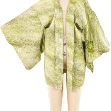 Green Shibori Haori Kimono