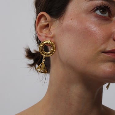 Vintage Nautical Gold Earrings