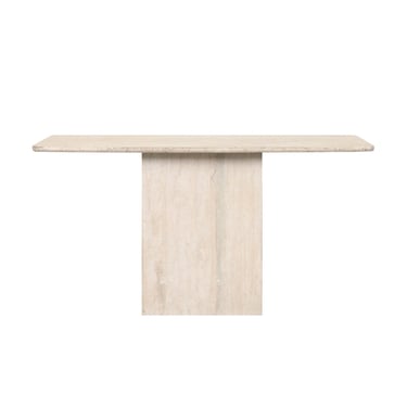 Italian Modernist Travertine Console Table