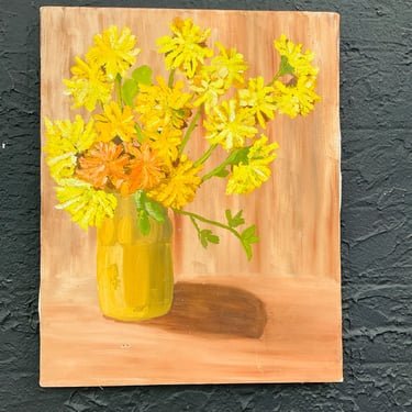 Frameless Acrylic Floral Painting