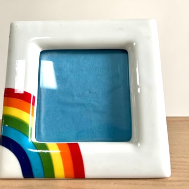 Vintage Ceramic Rainbow Picture/Photo Frame 