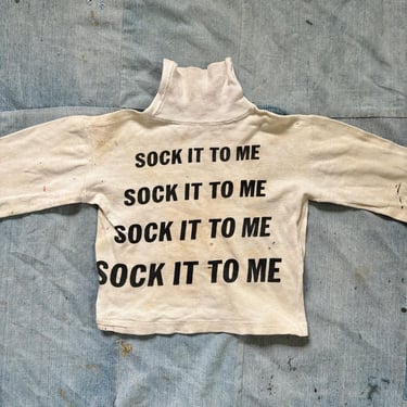 Vintage 1960s Kids Sock It to Me Turtleneck Tee XS Toddler by TimeBa