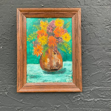 Floral Painting with Frame