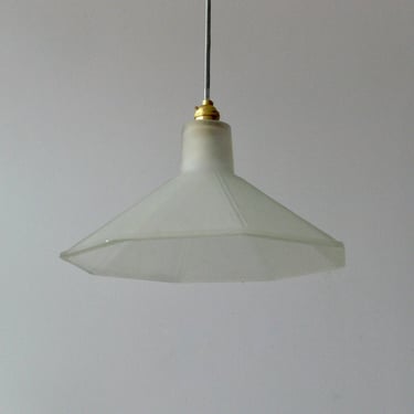 Vintage Art Deco Glass Pendant Lamp 