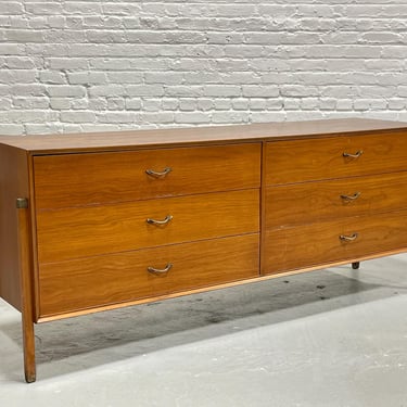 Mid Century MODERN Walnut Long DRESSER / CREDENZA manner of Dunbar, c. 1960's 