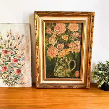Vintage Floral Boquet Still Life Canvas Paintings (Sold Individually) 
