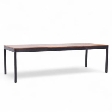 Milo Baughman for Directional Mid Century Rosewood, Walnut and Ash Expanding Dining Table with 2 Leaves - mcm 