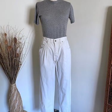 Vintage 90's Cotton Trousers, Mens, Slouchy Loose Fit, Baggy, 28