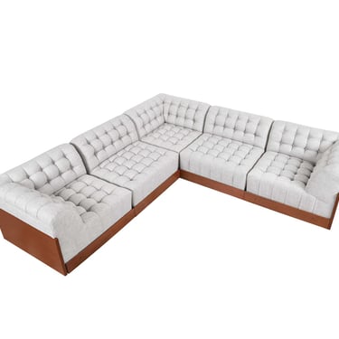 Mid Century Modern Walnut Sectional Sofa