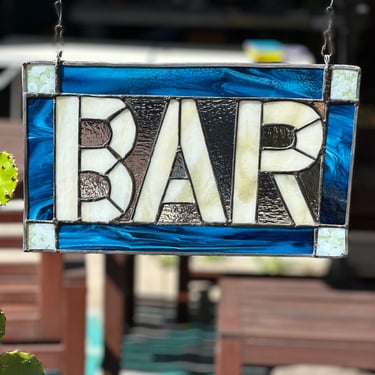 Bar Stained Glass Sign 