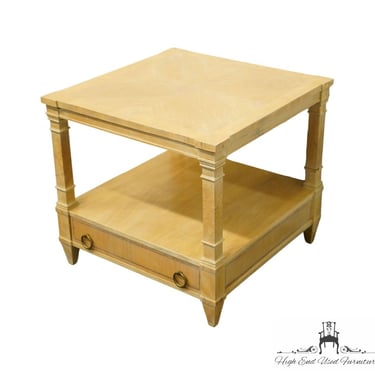 WEIMAN FURNITURE Contemporary Italian Neoclassical Pickled Wood 24" Square Accent End Table 586-9441 