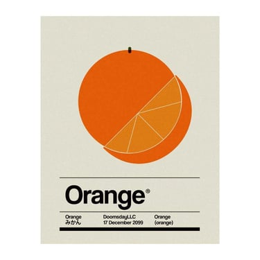 Orange Print 12x18