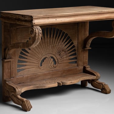 Carved Oak Console
