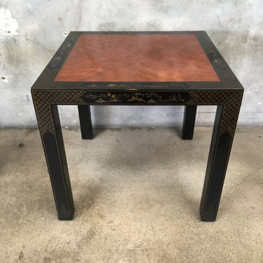 Drexel Heritage Mahogany Chinoiserie Side Table