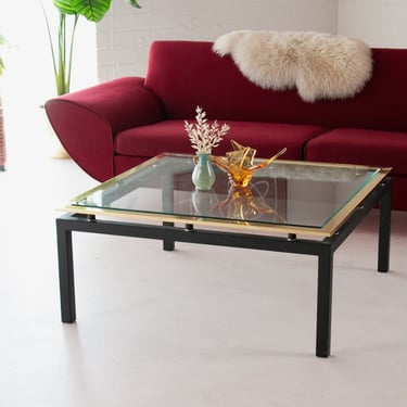 Black &amp; Gold Square Coffee Table