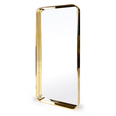 Soft Rectangle Wall Mirror in Bronze by WYETH