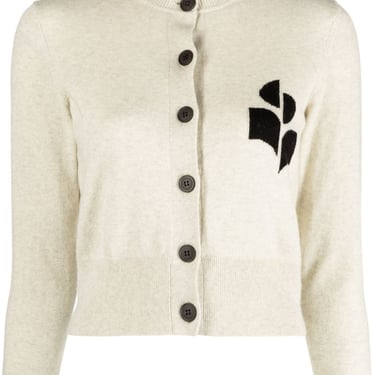 Marant Etoile Women Newton Cotton And Wool Blend Cardigan