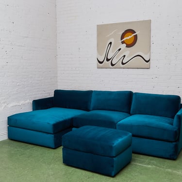 Michonne with Cuddle Chaise and Ottoman in Royale Peacock