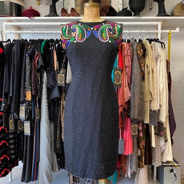 Vintage 1980s Stenay Beaded Sequined Silk Cocktail Dress, | Mezcal +  Leather - San Antonio, TX | ATTIC