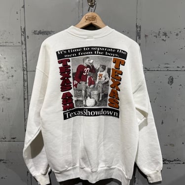 Vintage Texas Showdown College Football Game Crewneck Sweatshirt Rivalry 