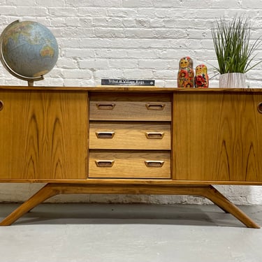 Mid Century MODERN styled Handmade Teak CREDENZA media stand 